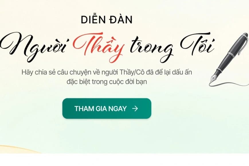 Báo Dân trí kêu gọi độc giả chia sẻ câu chuyện “Người thầy trong tôi” nhân Ngày Nhà giáo
